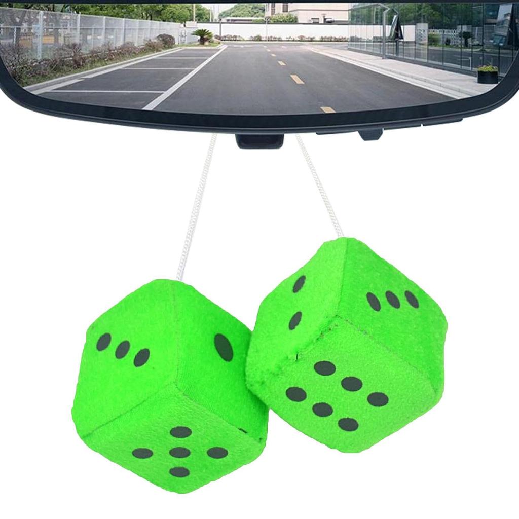 Auto Würfel Rückspiegel Plüsch Auto Rückspiegel Dekoration Plüsch Würfel Rückspiegel