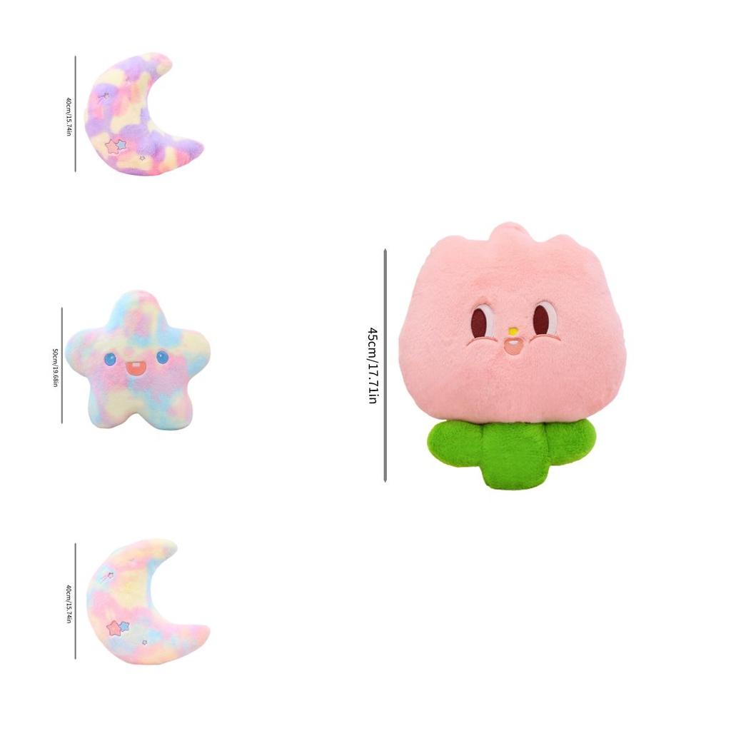 Cute Plush Moon And Star Sleeping Pillow For Girls