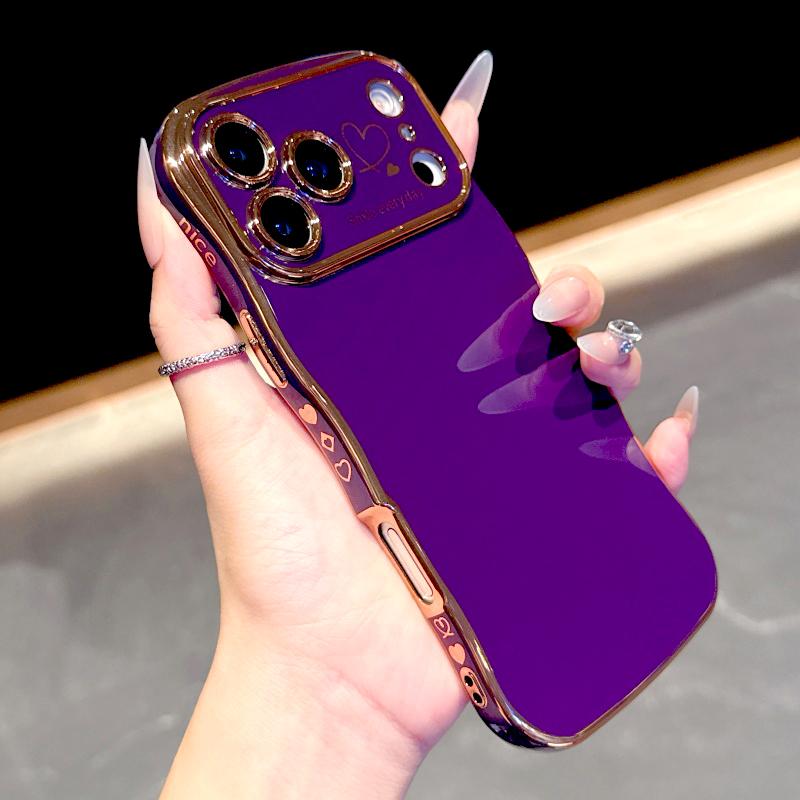 Plating Soft Wave Case For iPhone 17 Air 16E 16 15 14 13 12 11 Pro Max 17Pro 16Pro 15Pro 14Pro iPhone16 iPhone15 iPhone14 Cover