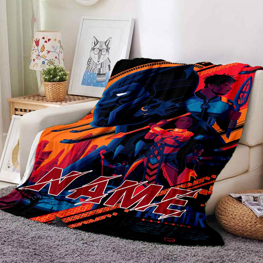 Custom Name Deadpool Movie Poster blanket for Couch & Bed, Plush Cozy Fuzzy Blanket Super Soft & Warm Blankets for Fall and Winter. 090819