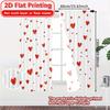 Flat Printing Heart Pattern Popular Curtains Drapes Versatile Polyester All Ldeal Bedroom Curtain Set Of 2 Made Washable Decor Ready