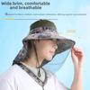 Outdoor Sun Protection Bucket Hat With Full Face Net, Anti-Mosquito Breathable Fishing Hat For Men Women