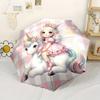 Rainbow Unicorn Automatic Folding Umbrella Compact Lightweight For Outdoor Adventures Daily Use Birthday Christmas Valentine'S Day Gift Travel