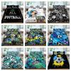 Home Bedclothes Bedding Sets Fashion Cool Football Print Duvet Cover Sets Teens Bedroom Bedclothes Single King Size
