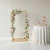50*40*100cm Gold Wedding Arch Backdrop Stand Square Balloon Garden Wedding Arch Backdrop Stand for Wedding Ceremony Party Decor