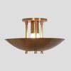 Brass Semi-Flush Mount Ceiling Light Fixture – Modern Close-to-Ceiling Pendant Lamp