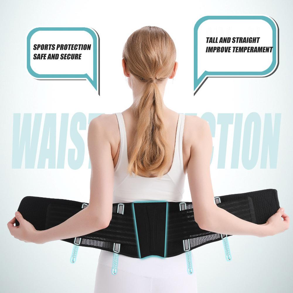 1Pcs Adjustable Double Pull Lumbar Support Lower Brace Waist Band,Unisex Back Belt Lumbar Pain Relief