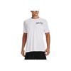 Under Armour Camiseta Deportiva de Manga Corta para Hombre con Estampado de Planta de Dibujos Animados, Soporte de Baloncesto, Tops Blancos 1370522-100