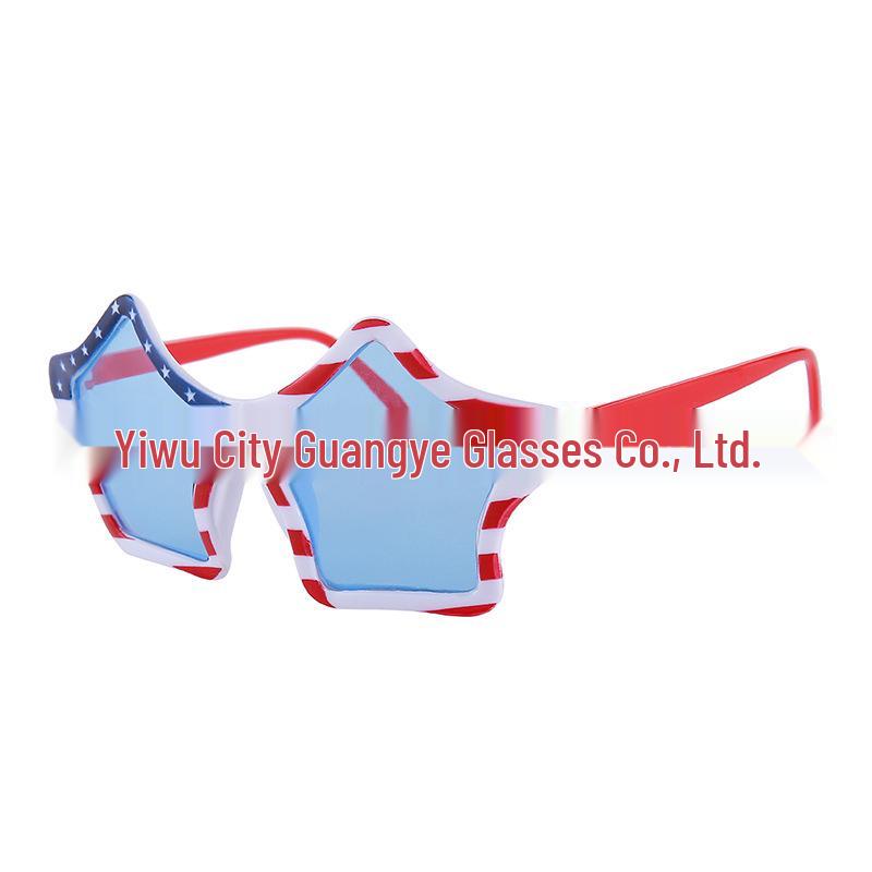 American Flag Peace Sign Glasses - Cross-Border Party & World Cup Decoration for Independence Day