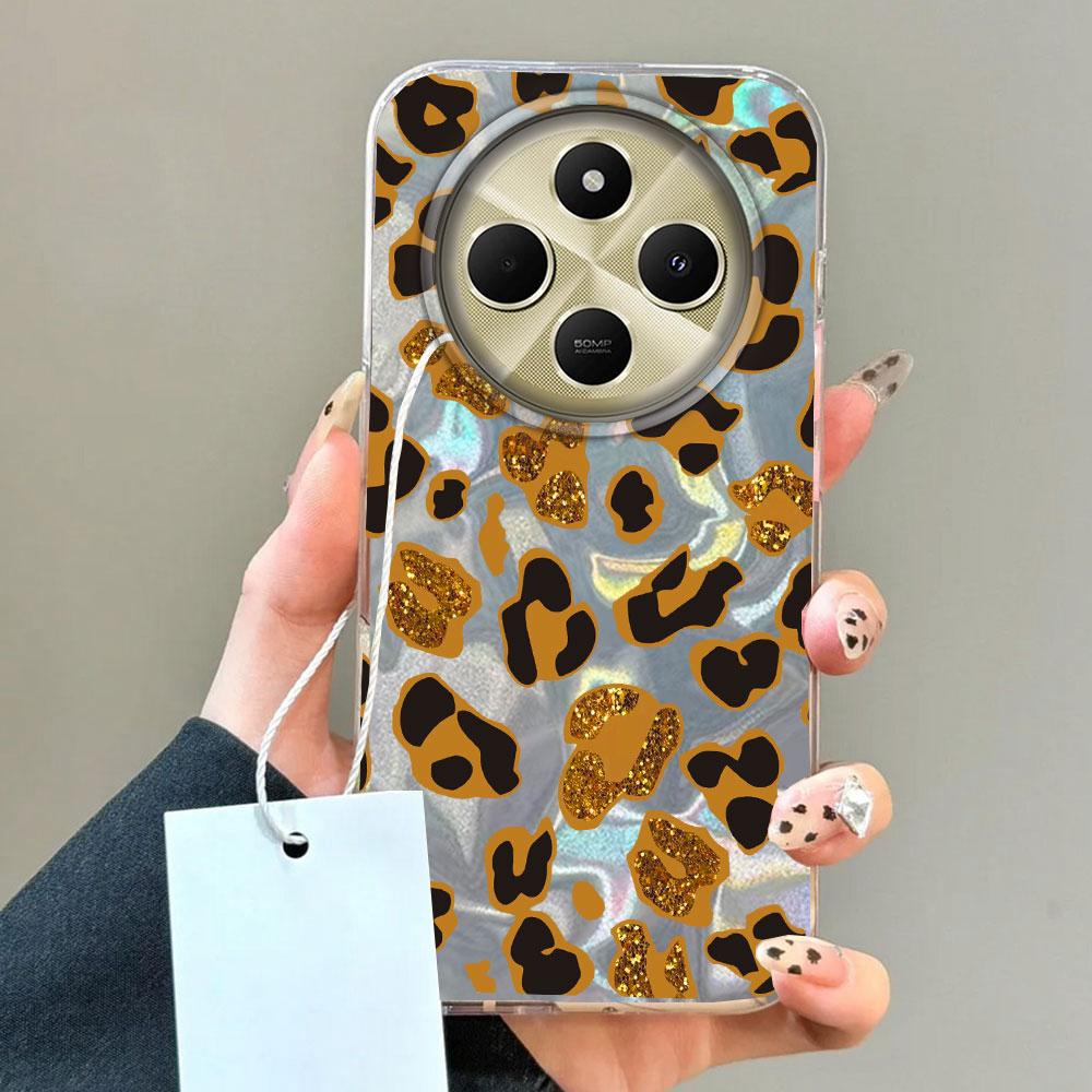 Leopard Print Water Texture Phone Case for Xiaomi Poco X5 M6 Pro X6 X3 NFC C65 C61 Couple Bags Shell Matte TPU Women Girls Cover