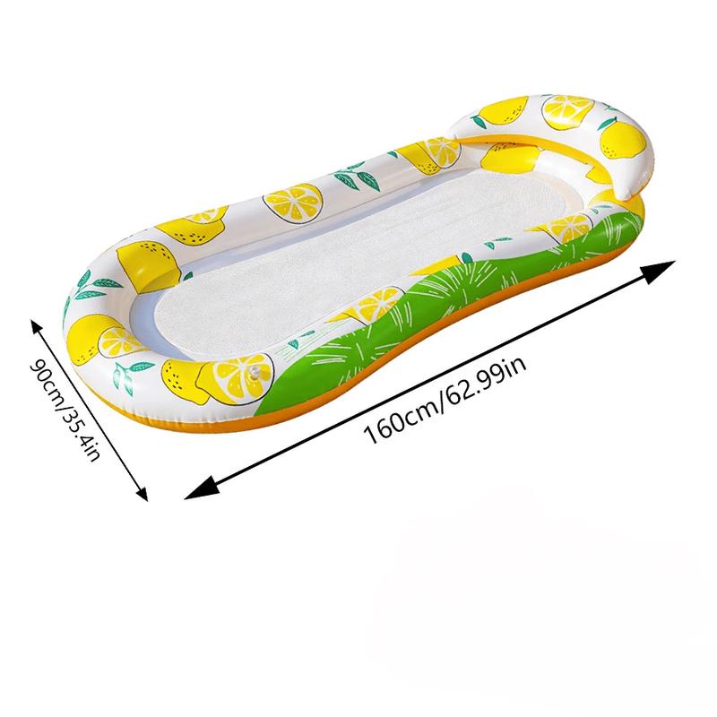 Lemon Print Inflatable Pool Float