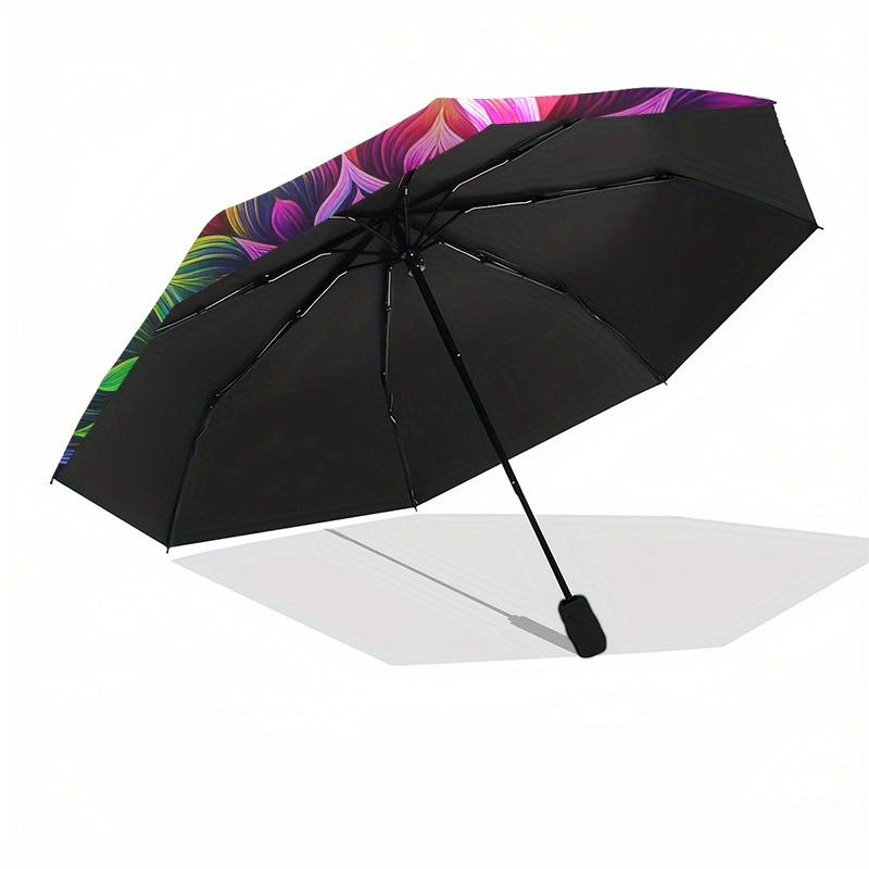 Vibrant Mandala Wall Art: Colorful Floral Decor for HomeUmbrella, Portable 3-Fold Umbrella for Men & Women,Christmas Gift ES350