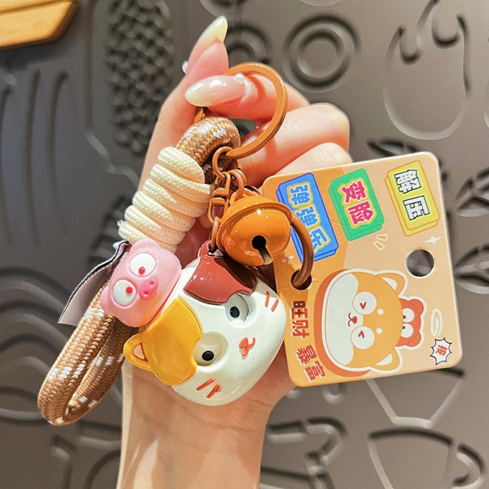 Creative Face Popping Music Keychain Quirky Cute Car Key Ring Fun Doll Bag Pendant  Schoolbags