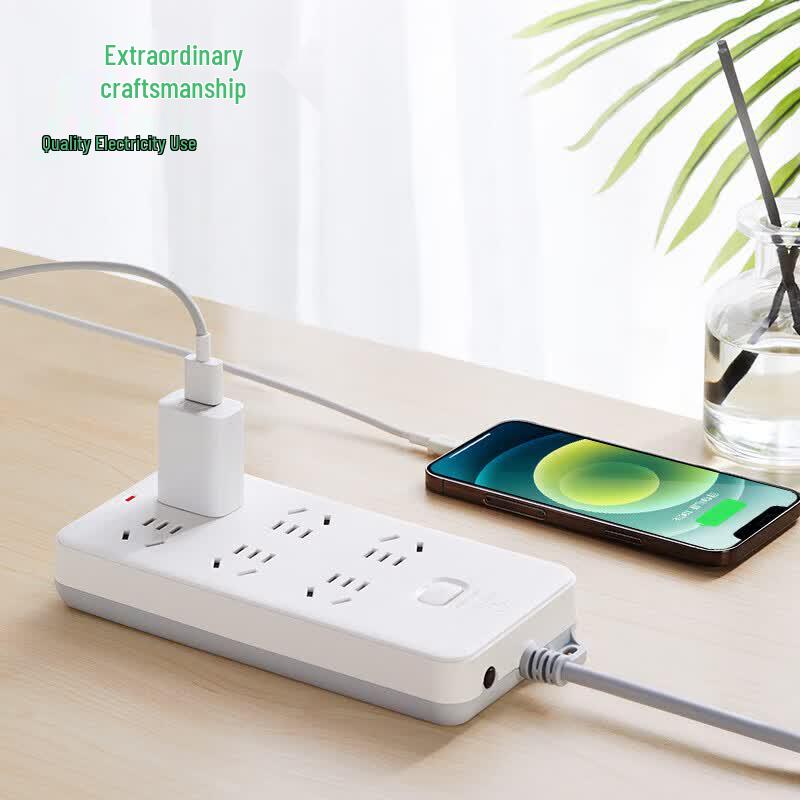 BULL 6-Outlet Master Switch Power Strip CN Plug (adapter Included)