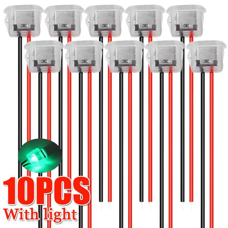 3A Input Charging Socket Car Connectors TYPE-C Female Chassis Connector with LED Light Waterproof Charging Connector 1/5/10pcs