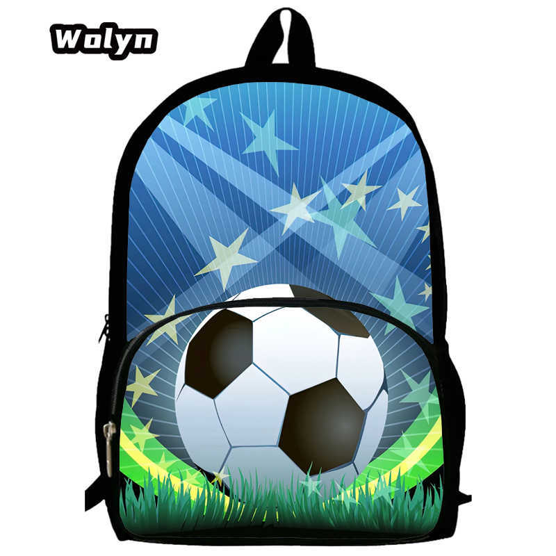 Football School Bag High Definition Waterproof Printing Multi-Functional Load Reduction Ridge Backpack