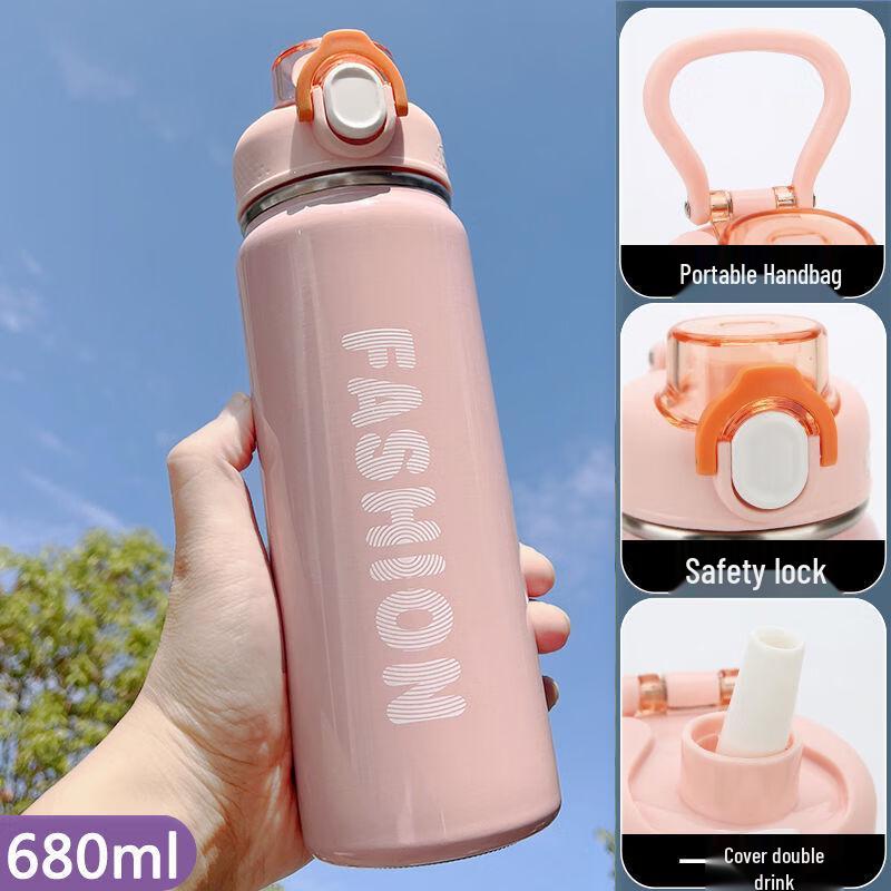 

Portable Insulated Student Straw Bottle