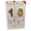 Atmospheric Digital Candle Creativity 0-9 Number Birthday Candle Cake Decoration Golden Glitter Candle