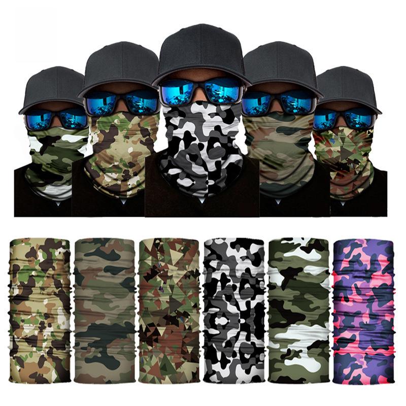 Xunhui Camouflage Multifunctional Cycling Headscarf Mask - Seamless, Sunscreen, Windproof.