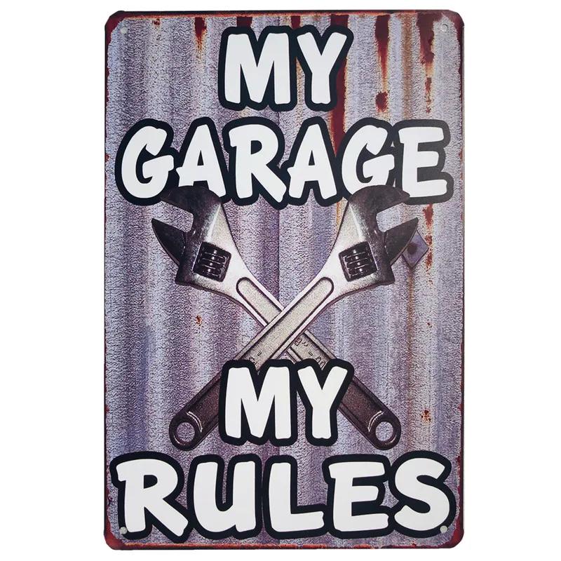 Vintage Dad Garage Tool Metal Tin Signs Oil Bar Rustic Plaque Wall Art Posters Man Cave Pub Retro Wall Decor Iron Plate Painting