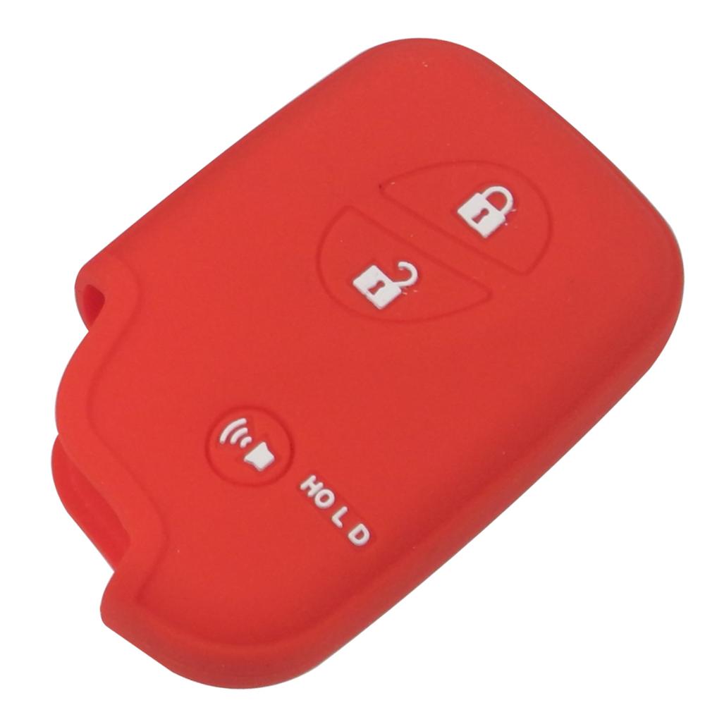 

Чехол для брелока jingyuqin Remote 3 Buttons из силиконовой резины для Lexus CT200h ES 300h IS250 GX400 RX270 RX450h RX350 LX570 красный