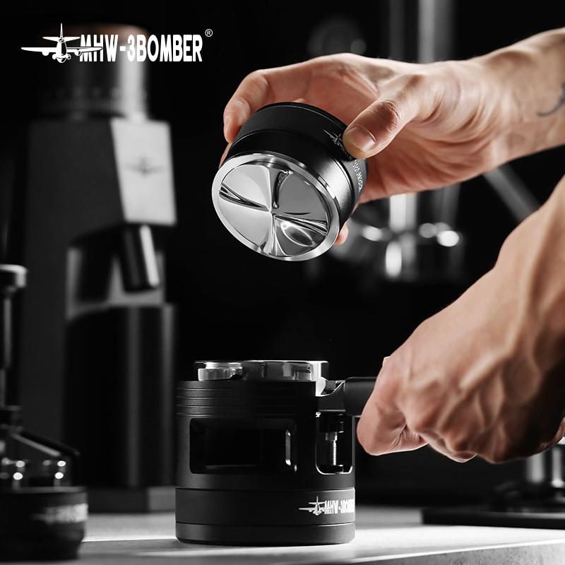 MHW 3BOMBER 58MM Coffee Distributor Espresso Leveler Tool Adjustable Depth Coffee Distribution Tool Home Barista Accessories