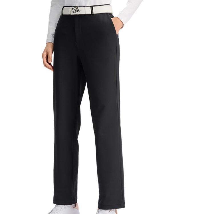 Fila Golf Series Comfortable Soft Breathable Fitted Straight Leg Casual Pants Women Pants Deep-Black A11W515804F-BK