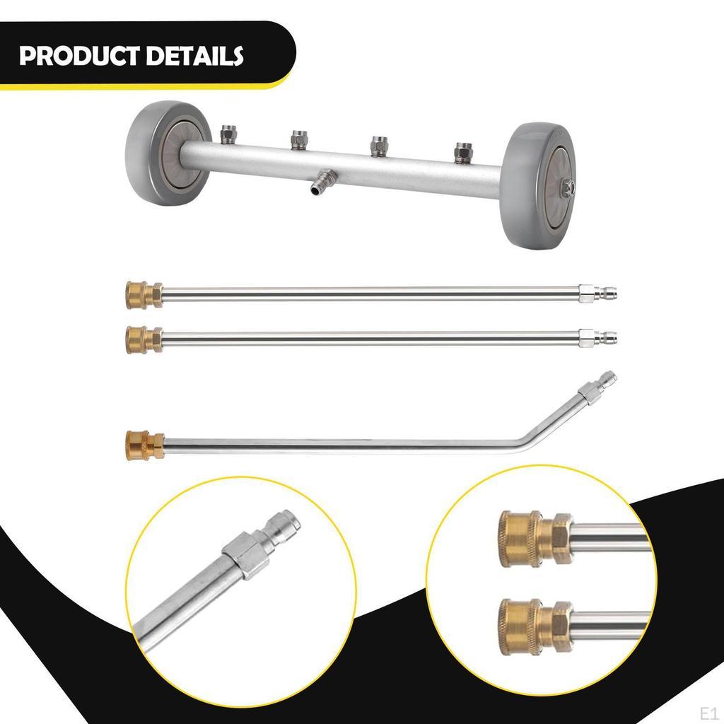 Pressure Washer Undercarriage Cleaner Car Wash Water Broom 4000PSI 16" Accessories for Patio