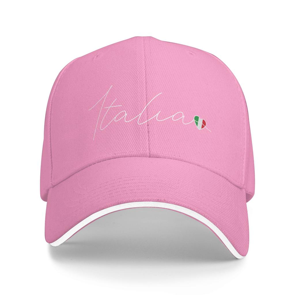 Damen Unisex Italia Einfache Liebe Italienische Flagge Herz auf Italien Outdoor Hut Sonnenschutzmütze Lässige Baseballkappe Sportmützen