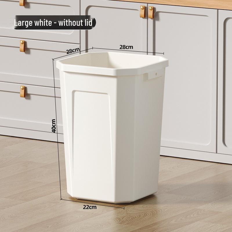Extra Large Household Trash Bin with Lid for Kitchen, Bathroom, Hotel, or Outdoor Use