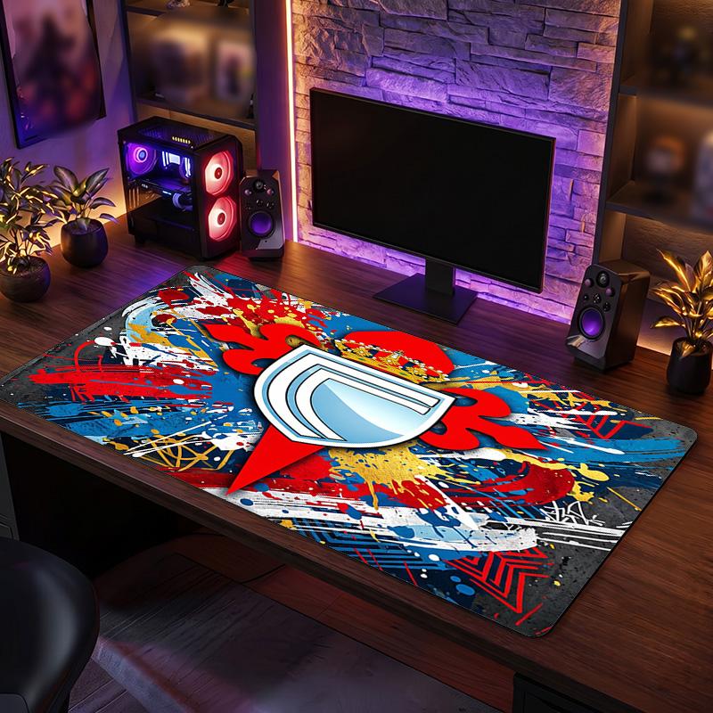 Celta Vigo FC Theme Pattern Mouse Pad, Soccer Logo Design XXL Gaming Desk Mat Non-Slip Computer Mouse Pad