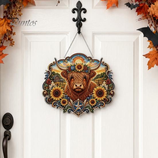 Decorazione Appesa per Festa di Halloween Gatto Nero Luna Kit Pittura con Strass, Decorazione in Cristallo Sintetico Sfaccettato, Progetti Artistici con Diamanti per Adulti Artigianato Fai da Te Finestra per Casa