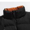 Cotton Blend Reversible Stand Collar Padded Vest