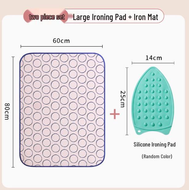 Hanging Heat-Resistant Pink Ironing Pad, Six-Layer Thick, Waterproof & Non-Slip