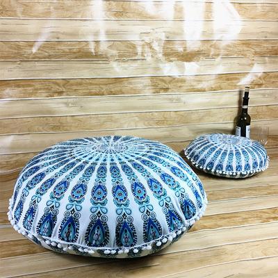 43CM Round Mandala  Pillowcase Bohemian Cushion Cover Floor Cushion Pillows Cover Home Hotel Pillows Flower Printed Pillowcase