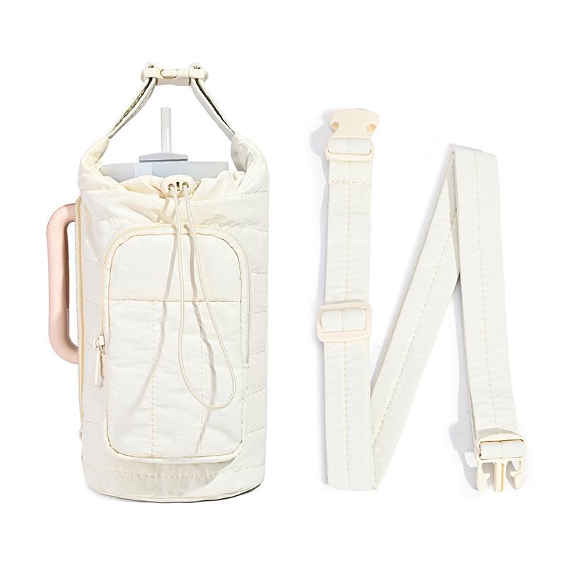 Quilted Crossbody Thermos and Water Bottle Sleeve
