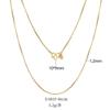 14K Gold Plated Copper DIY Plain Necklace Chain O Twist Snake Multiple Sizes