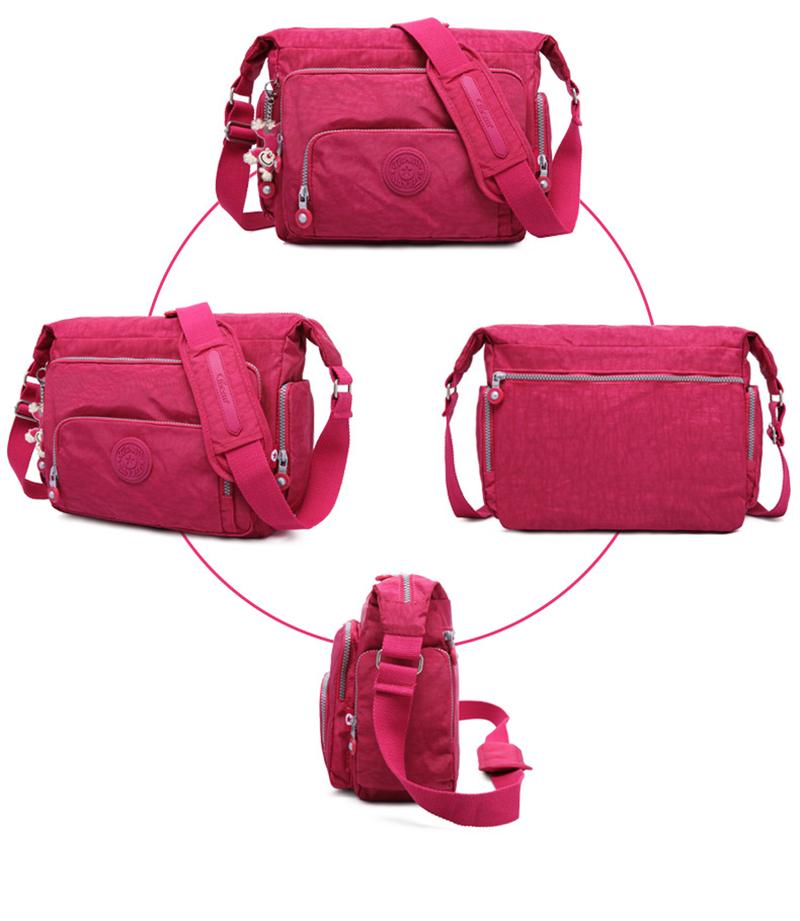 Alta Calidad A4 Hombres Mujeres Bolso de Hombro Mensajero Bandolera Gran Capacidad Bolso de Mano Cartera Impermeable Ligero Azul Púrpura Rojo