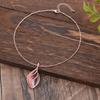 Luxury New Geometric Hollow Leaf Pendant, Color Painted Oil Leaf Ladies Premium Versatile Necklace