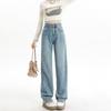 Velvet Thickened High Waist Retro Jeans - Women's 2025 Winter Collection