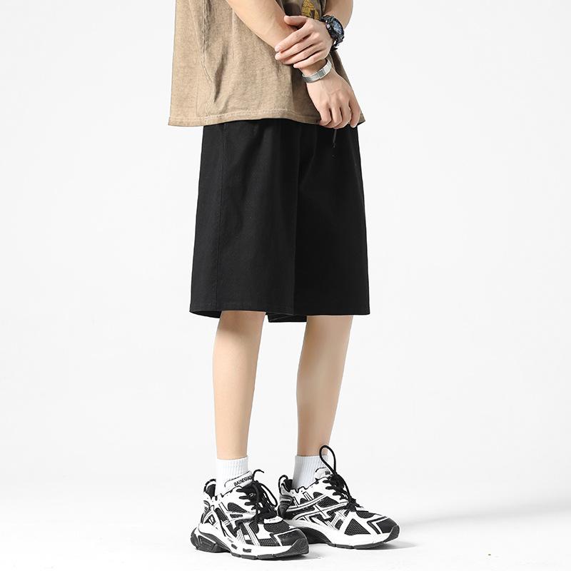 Men's Army Green Cotton Casual Work Shorts - Summer Loose Fit