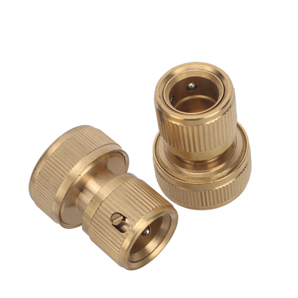 Messing 3/4" Rohr Schnellkupplung Wasserstopp Schnellkupplung 19mm Rohrverbindungsadapter Wasserhahn Automobil Waschwasserpistole Rohrverschraubungen