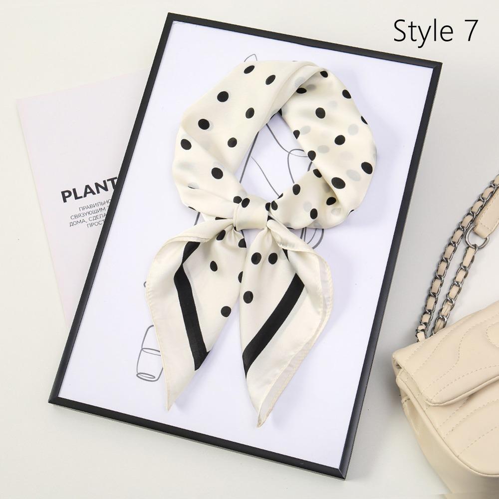 Fashion 70*70cm Hair Scarf Bohemia Style Sun Protection Silk Scarf Female Foulard Smooth Bandana Hairbands Women