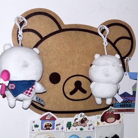 1/2Pcs Cartoon Bear Felt Board Home Office Living Room Wall Mount Animal Shape Memos Notes Photo Message Board Decoration