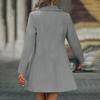 Women's Casual Fashion Jacket Solid Color Lapel Double Button Coat