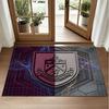 Burnley Football Design Crystal Velvet Rug Soft Decorative Mat for Bedroom Entrance