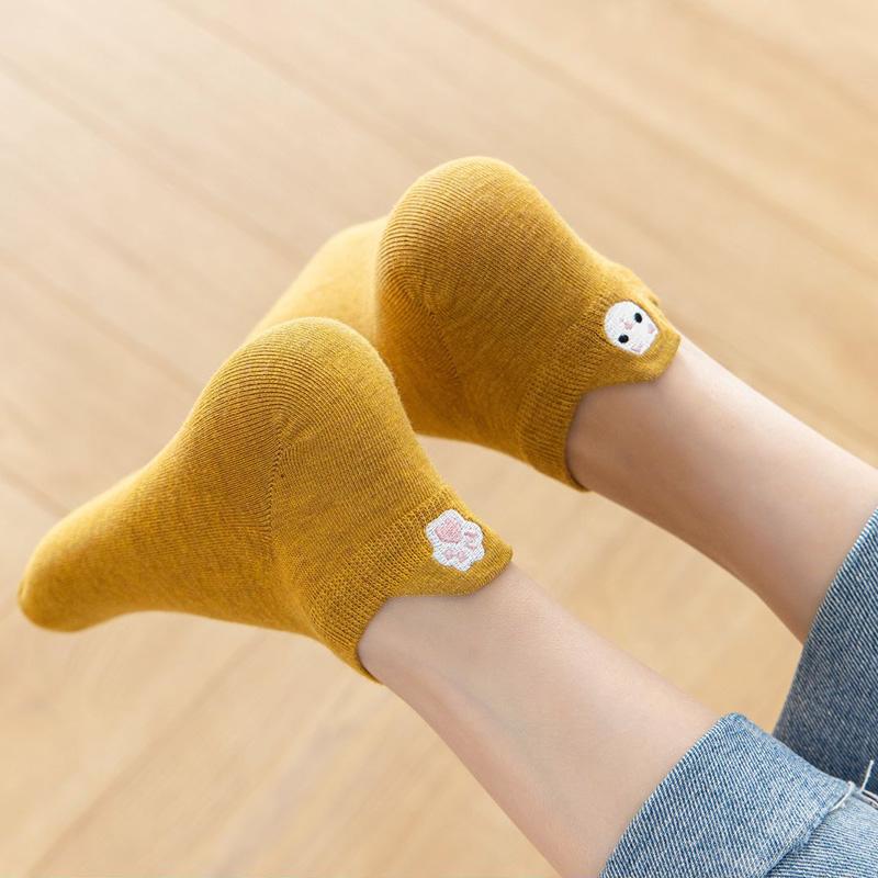 10 Pair Funny Socks Cute Things Set Korean Style Women Kawaii Animal Cat Pig Ankle Low Cut Socken Pack Free Shipping