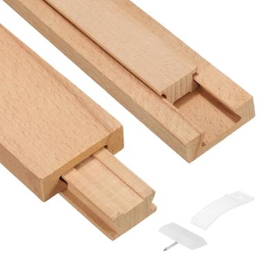 Uxcell Wooden Drawer Slides, Classic Wood Center Guide Track with Plastic Slide Glide Brackets, 30cm Wooden Drawer Glide Bottom Rail Replacement Kit