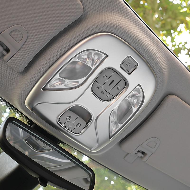 For Jeep Compass 2017 2018     Car Inner Cover Stick Front Head Read Reading Switch Light Lamp Frame Trim Hood