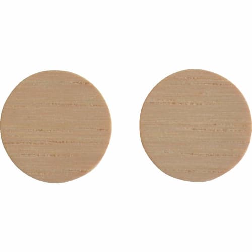 TRUSCO Screw Hole Seal 14MM Wood Grain Hickory 12 Pieces NC14-MH